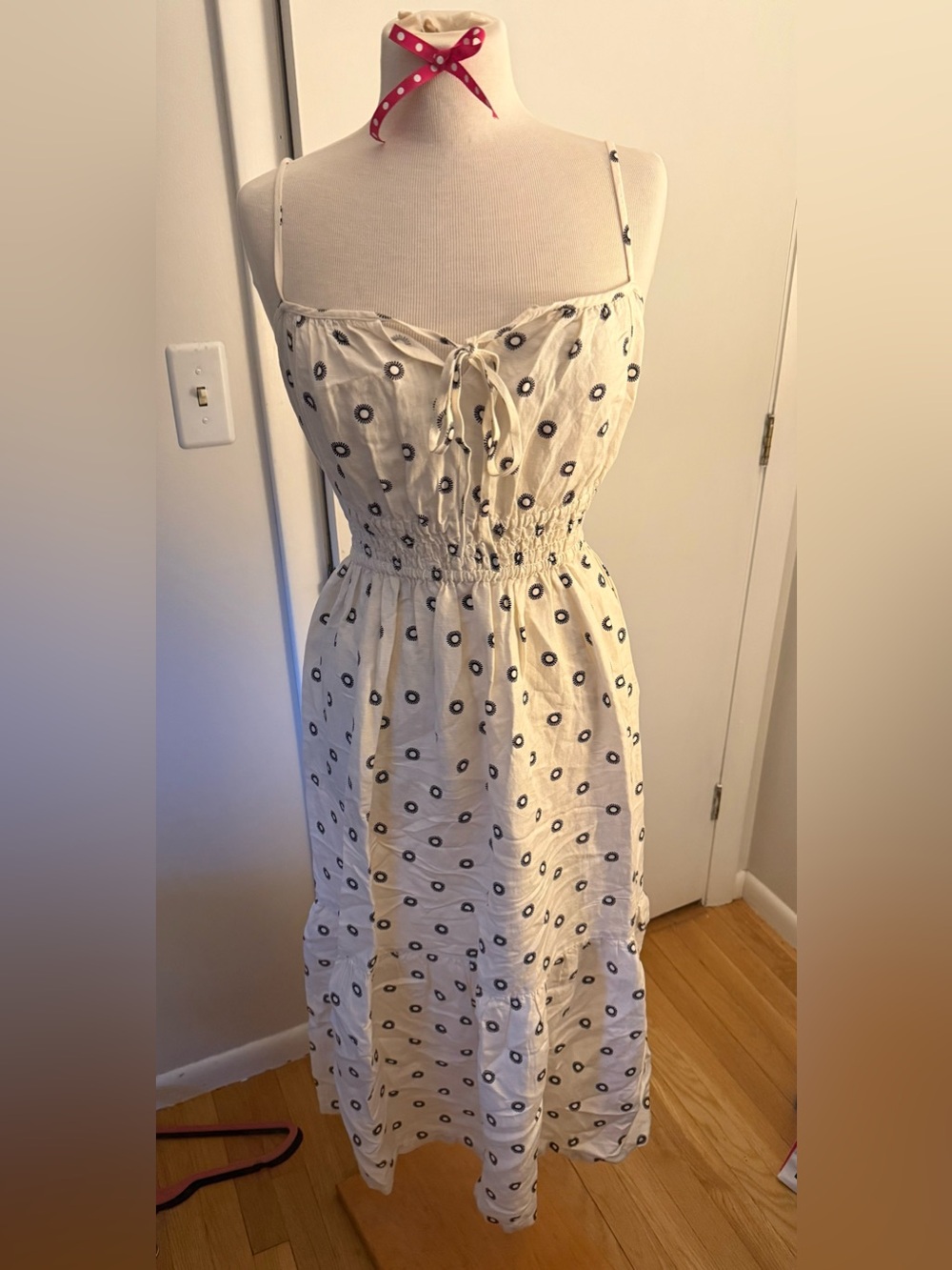 LOFT White Midi Dress
